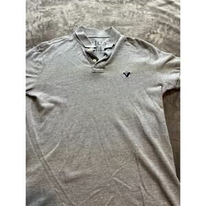AMERICAN EAGLE Athletic Fit Gray Grey‎ Polo Golf Shirt Men's Size M